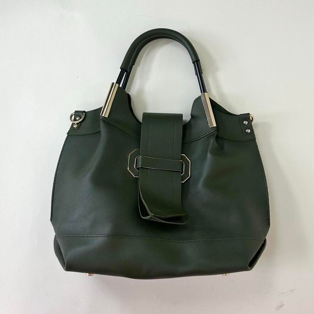 Vintage italian green structured shoulder